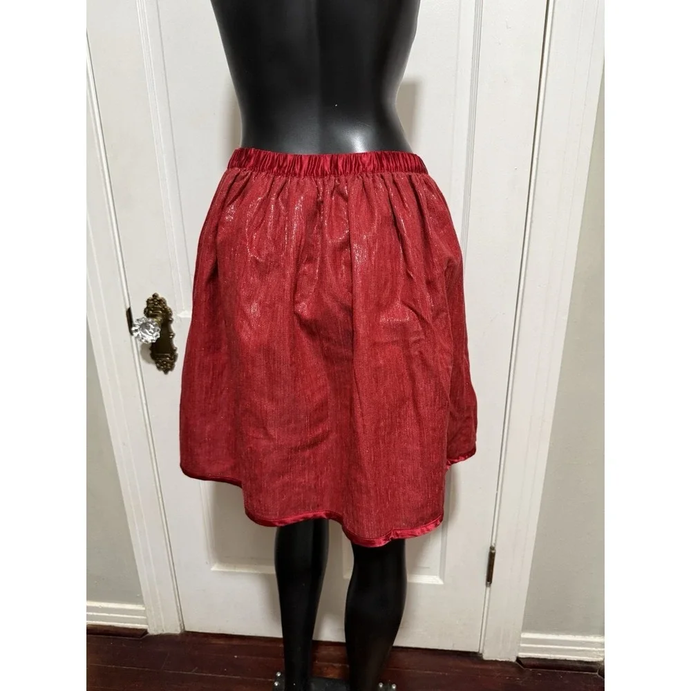 Red Sparkle Shimmer Hanna Andersson 160 Skirt 14/16  Girls Holiday